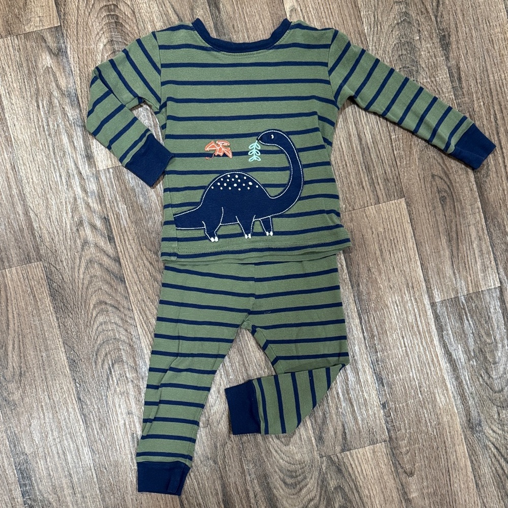 Striped Dinosaur Kids Pajamas